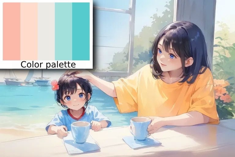 'Photo to Anime AI' Theme: set from color palette