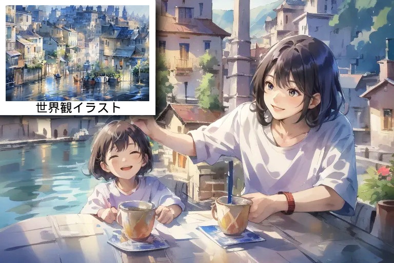 アニメ風変換 世界観をイラストで指定
