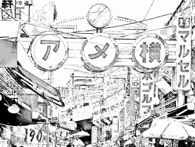 Beispiel für die Umwandlung von Bild in Manga AI (Helligkeitseinstellungen: 80, Stiftdruckeinstellungen: 1)