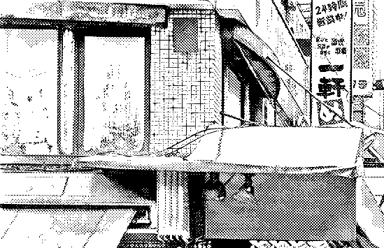 Beispiel für die Umwandlung von Bild in Manga AI (Stifttyp-Einstellungen: Mapping-Stift)