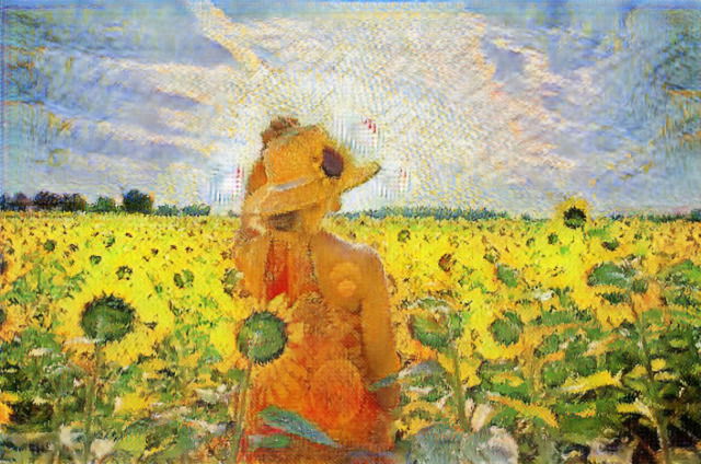 Foto a la pintura al óleo de Gogh