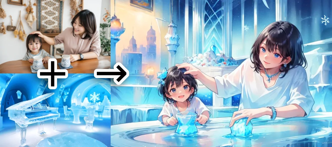DataChef AI-anime: esimerkki - teema "jäähotelli"