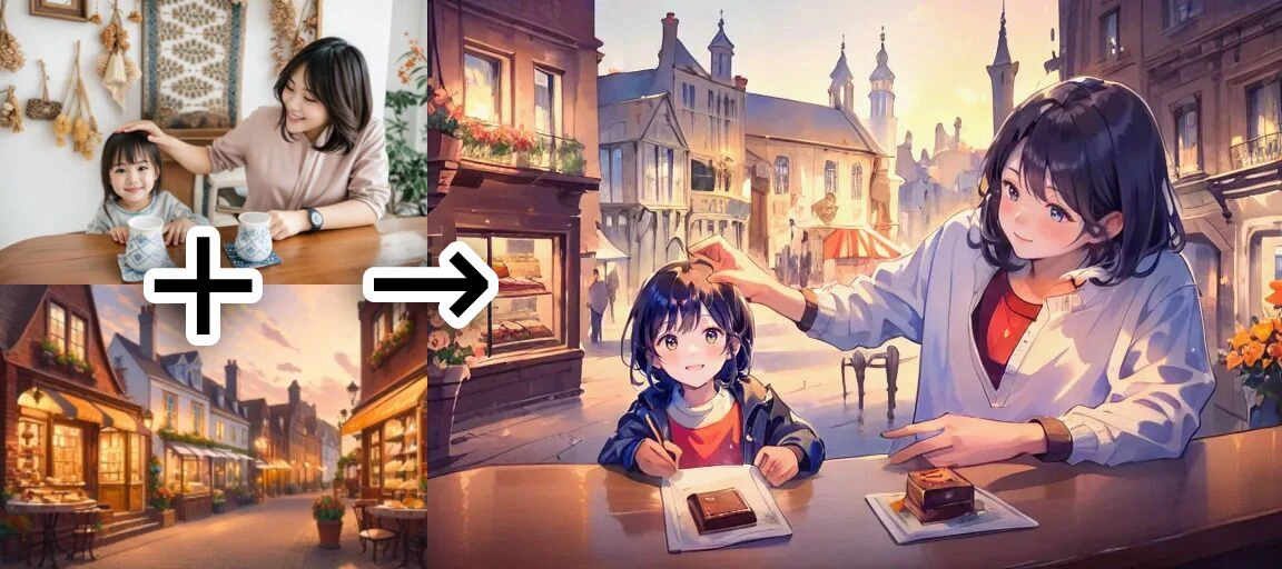 DataChef AI-anime: esimerkki - teema "iltahämärän ostoskatu"