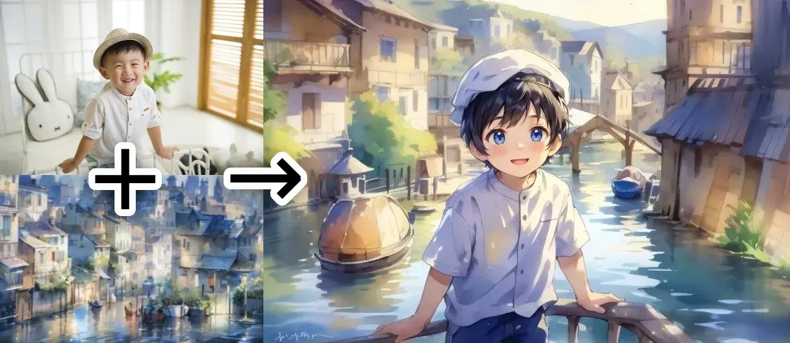 DataChef AI-anime: esimerkki - teema "pastellinsävyinen satamakaupunki"