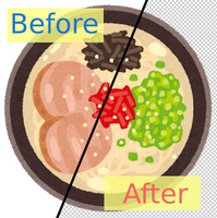 画像の白い部分（または指定色）を透明にする