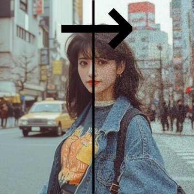 画像にノイズ（フィルムグレイン）を加える
