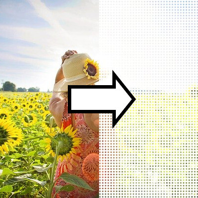 写真を点描風にする