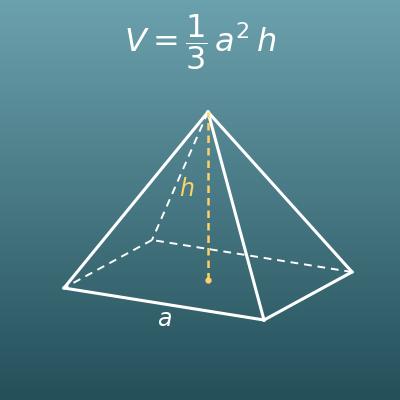 Square Pyramid Volume Calculator (Base Area × Height ÷ 3)
