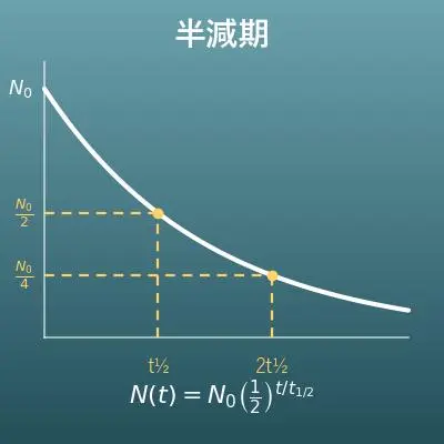 半減期計算機（初期量・残存量・経過時間・半減期の逆算）