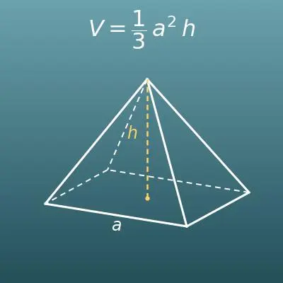 四角錐の体積計算機（底面積 × 高さ ÷ 3）
