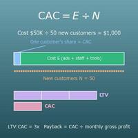 Customer Acquisition Cost (CAC) Calculator with LTV:CAC Ratio and Payback Period