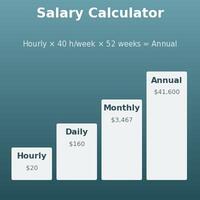 Salary Calculator (Hourly, Daily, Weekly, Monthly and Annual Pay)