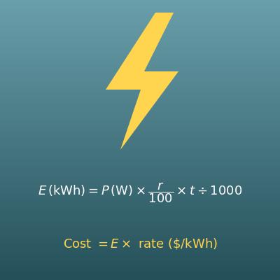 Electricity Cost Calculator (Appliance Energy Use and Cost)