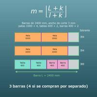 Calculadora de despiece de listones (número de listones y plan de corte)