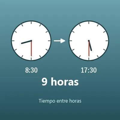 Calculadora de tiempo entre dos horas (tiempo transcurrido entre dos horas o fechas)