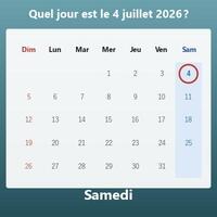 Quel jour de la semaine ? (calcul du jour d’une date)