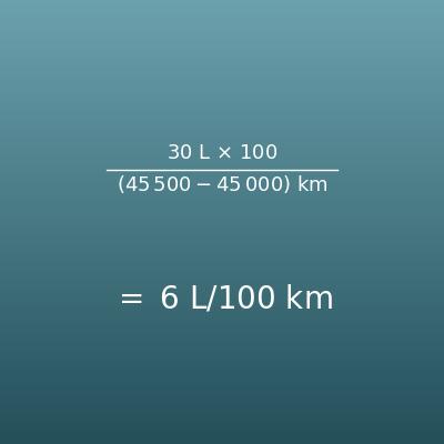 Calcul de la consommation réelle d’une voiture (L/100 km avec la méthode du plein)