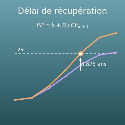 Calcul du délai de récupération (simple et actualisé)