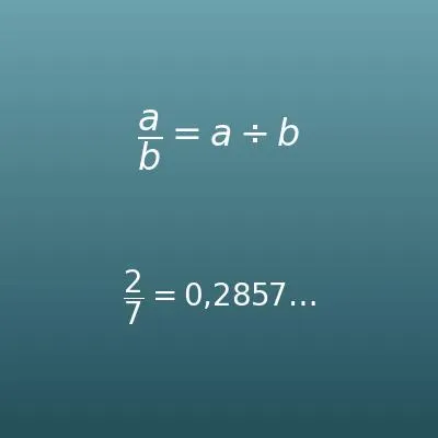 Convertir une fraction en nombre décimal (numérateur ÷ dénominateur)