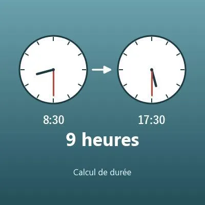 Calcul de durée (temps écoulé entre deux heures ou deux dates)