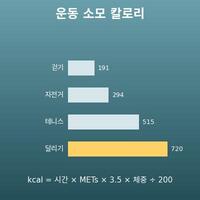 칼로리 소모 계산기(걷기·달리기·집안일 등의 METs 계산)