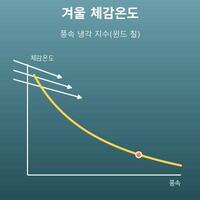 겨울 체감온도 계산기(풍속 냉각 지수)