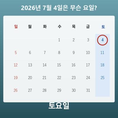 요일 계산기(날짜로 무슨 요일인지 알아보기)