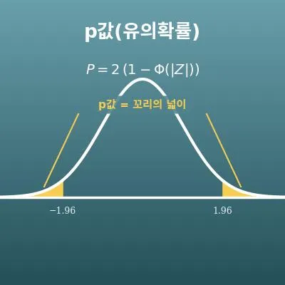 p값 계산기(유의확률·z값으로 p값 구하기)