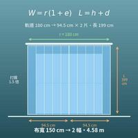 窗簾尺寸計算機（完成寬度、高度、打摺倍數與布料用量）