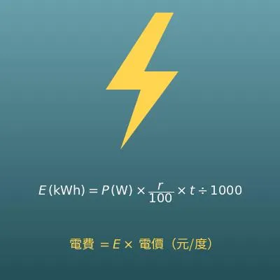 家電電費計算機（用消費功率算用電度數與電費）