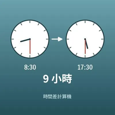 時間差計算機（兩個時刻、日期時間之間的經過時間）