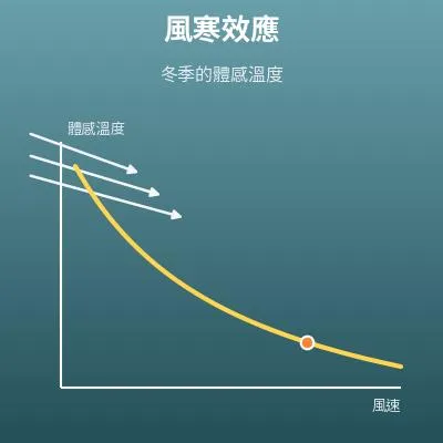 冬季體感溫度計算機（由氣溫和風速算風寒效應）